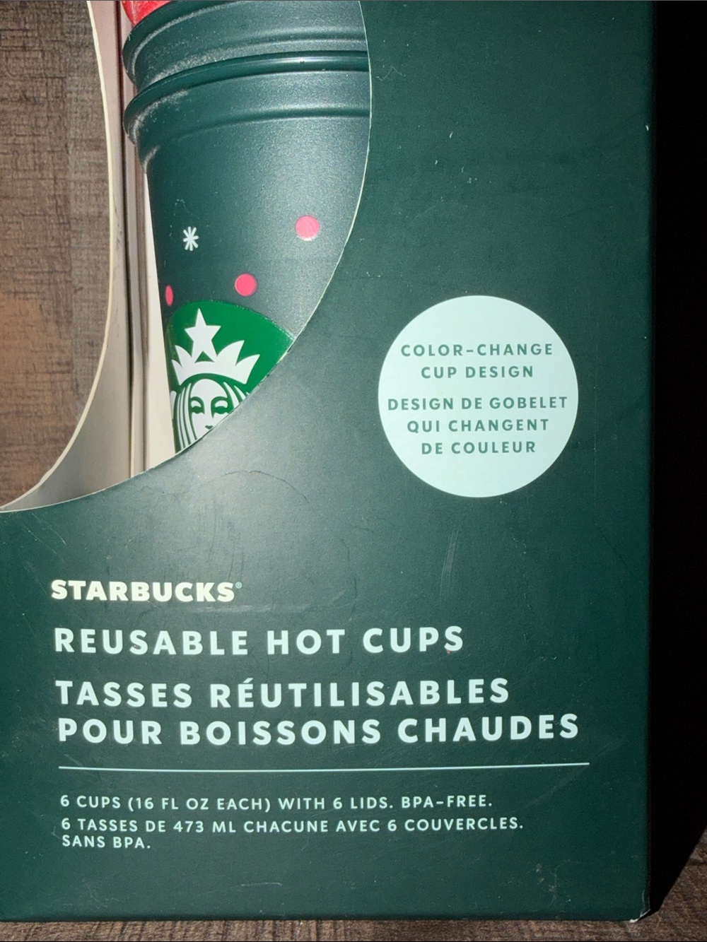 Starbucks 2022 25 year holiday cup cheer six piece color changing hot cups NIB - Picture 2 of 7